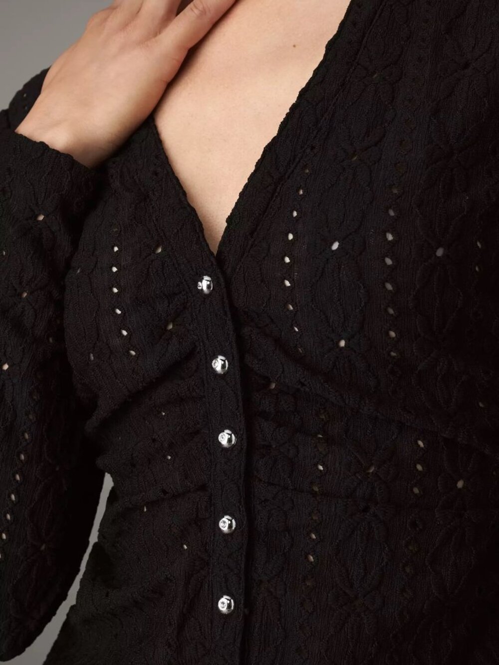 Anthropologie Maeve Textured Eyelet Top M New with tag - Picture 4 of 4